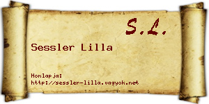 Sessler Lilla névjegykártya